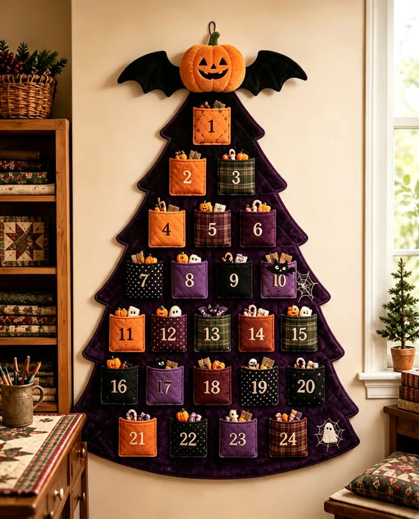 🔥Last Day 49% OFF - 🎄✨DIY 24-Pocket Fabric Christmas Advent Tree Kit